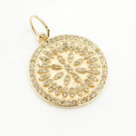 Load image into Gallery viewer, GDP162. 14K Solid Gold Diamond Round Charm
