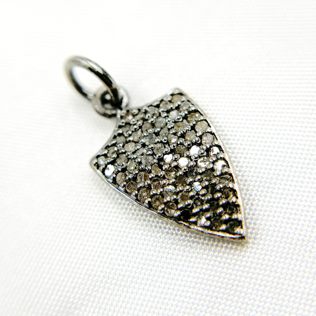 DC880. Diamond Silver Shield Charm