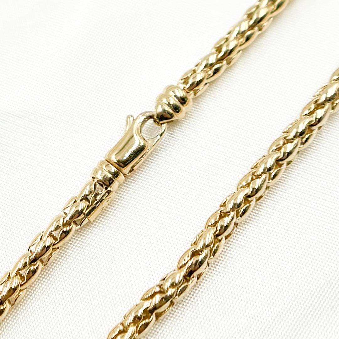 268/797/G. 14K Yellow Gold Hollow Franco Chain