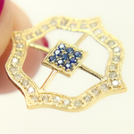 Load image into Gallery viewer, 14K Solid Gold Diamond Charm. Available in (Ruby &amp; Blue Sapphire). GDP273
