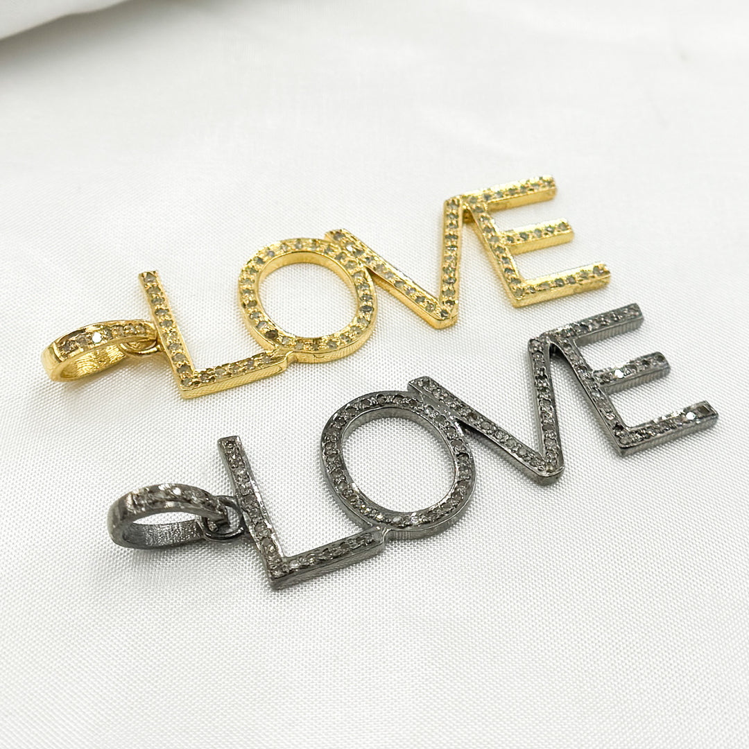 DP318. Diamond & Sterling Silver Love Pendant
