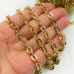 Load image into Gallery viewer, V66GP. Gold Plated Sterling Silver Hollow Oval Link Chain
