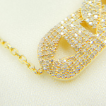 Load image into Gallery viewer, 14k Solid Gold Diamond Marina Cable Link Necklace with Extension. NFM71183
