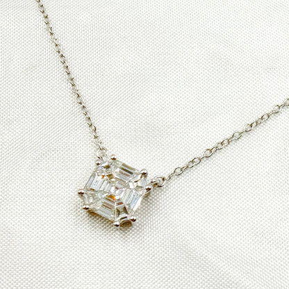 NFI71519. 14K Solid Gold Diamond Necklace