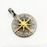 Load image into Gallery viewer, DP763. Diamond Sterling Silver Nautical Compass Pendant
