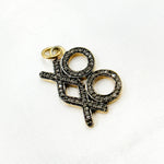 Load image into Gallery viewer, DC013. Diamond Sterling Silver &quot;XO&quot; Pendant
