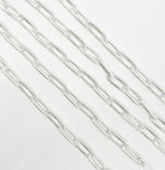 Load image into Gallery viewer, 925 Sterling Silver Flat Paperclip Oval Link Chain. Y58S04SS
