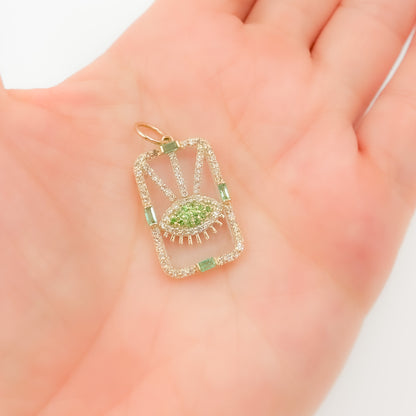Shop 14K Gold Rectangle Evil Eye Pendants