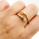 Load image into Gallery viewer, 14K Solid Gold Diamond Arrow Ring. RFA14433
