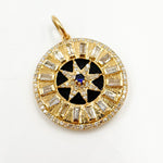 Load image into Gallery viewer, 14K Gold Star Round Pendants
