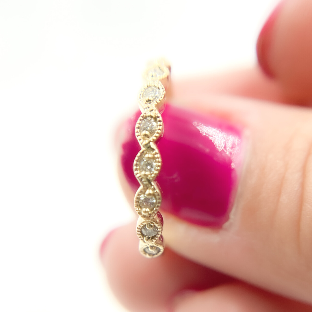 14k Solid Gold Diamond Ring. RAB01222