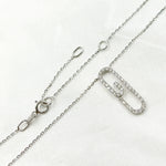 Load image into Gallery viewer, 14K Solid Gold Diamond Paperclip Shape Necklace. NT403712
