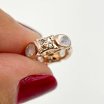 Load image into Gallery viewer, DC745. Diamond Sterling Silver Spacer Bead with Gemstone
