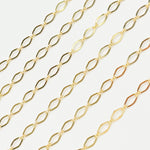 Load image into Gallery viewer, 058FL1BLbyFt. 14k Solid Yellow Gold Smooth Flat Oval Link Chain
