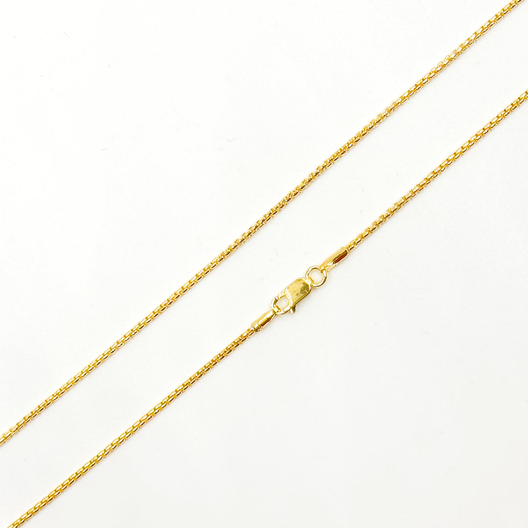 030KV0934000. 14k Solid Yellow Gold Venetian Box Link Chain