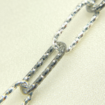 Load image into Gallery viewer, 925 Sterling Silver Diamond Cut Paperclip Link Chain. V9SB
