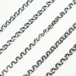 Load image into Gallery viewer, Black Rhodium 925 Sterling Silver Wheat Chain. X8SB
