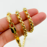 Load image into Gallery viewer, 270HVI0934000. 14k Solid Yellow Gold Venezian Hollow Box Link Chain