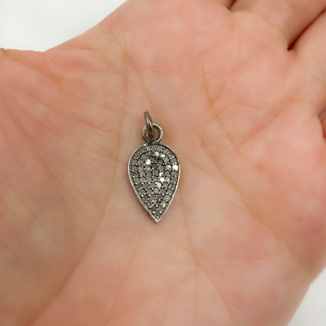 DC298. Diamond Sterling Silver Drop Charm