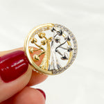 Load image into Gallery viewer, 14K Solid Yellow and White Gold Charm. 333YW
