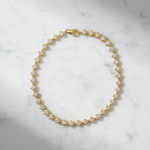 Load image into Gallery viewer, BR403957. 14k Solid Gold Diamond and Diamond Fancy Flower Bracelet