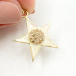 Load image into Gallery viewer, DP773A. Diamond Sterling Silver Star Enamel Pendant
