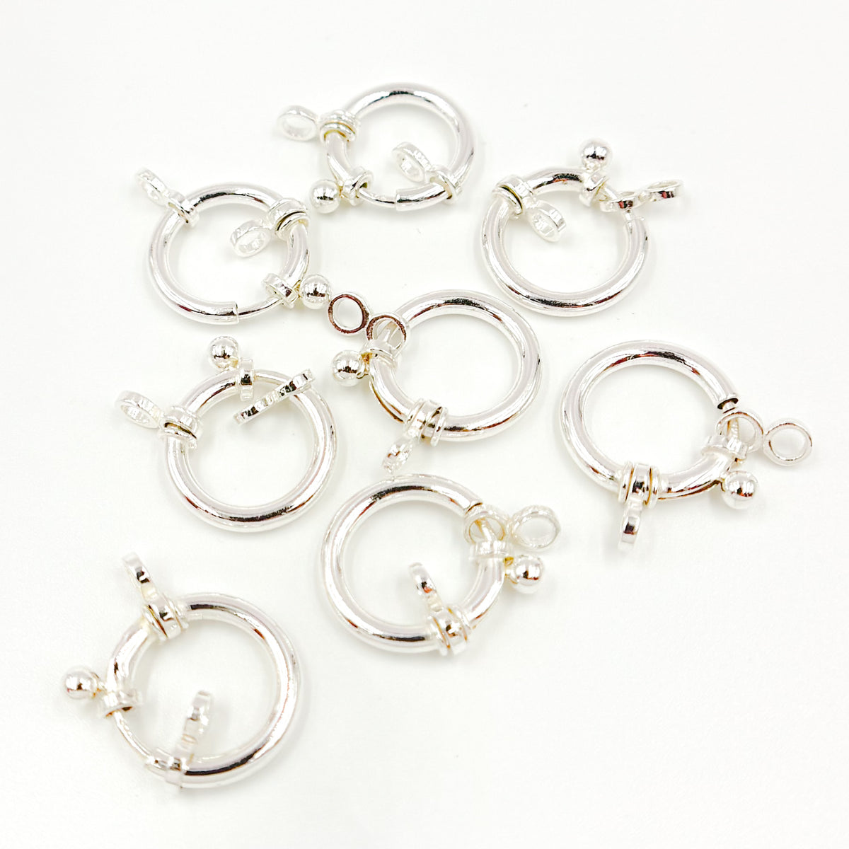 Buy White Sterling Silver Spring Rings