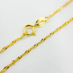 Load image into Gallery viewer, 020G2SLMSIT218K. 18K Solid Yellow Gold Singapore Necklace