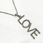 Load image into Gallery viewer, DP318. Diamond &amp; Sterling Silver Love Pendant

