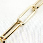 Load image into Gallery viewer, 568/535/G. 14K Yellow Gold Hollow Flat Paperclip Chain
