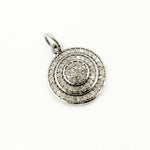 Load image into Gallery viewer, DC250. Diamond Sterling Silver Round Charm
