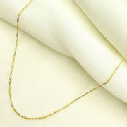 Solid Two Tone Gold Wheat Chain