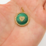 Load image into Gallery viewer, GDP229. 14K Gold Round Heart Pendant
