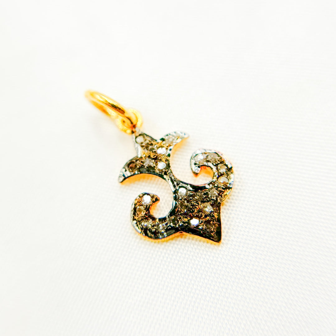 DC441. Diamond Silver Anchor Charm