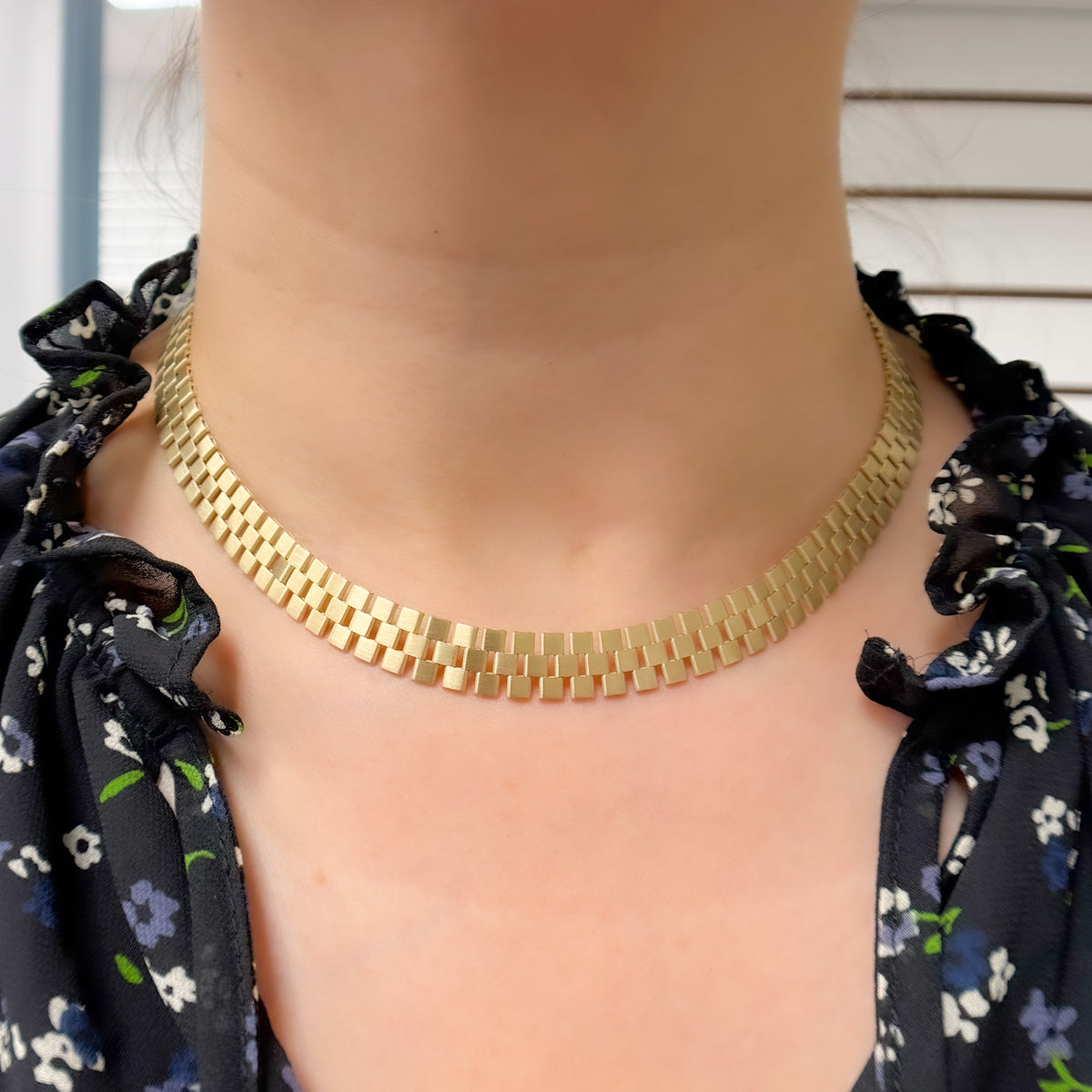 Buy 14K Solid Gold Pattern Necklace