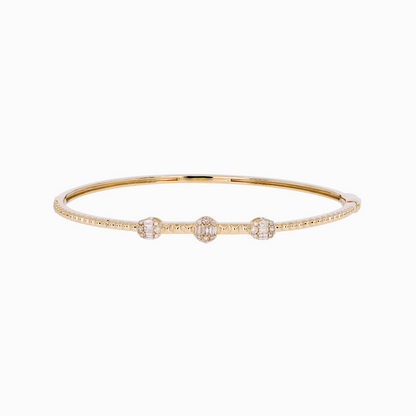 DBG00332. 14K Solid Gold Diamond Bangle