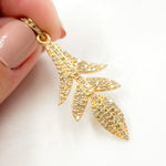 Load image into Gallery viewer, DP320. Diamond Sterling Silver Leaf Pendant
