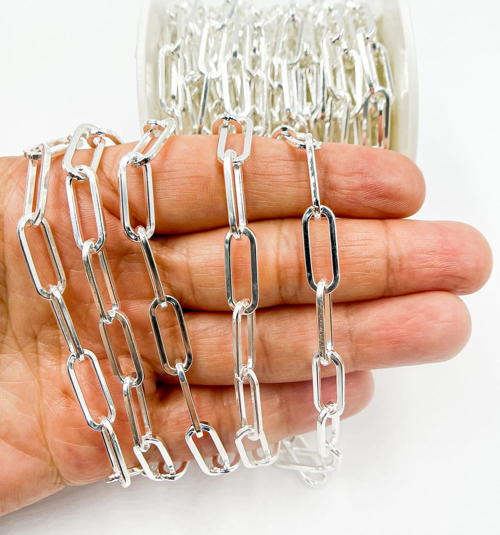 V13SS. Sterling Silver Paperclip Chain