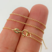  14K Solid Gold Cable Chain