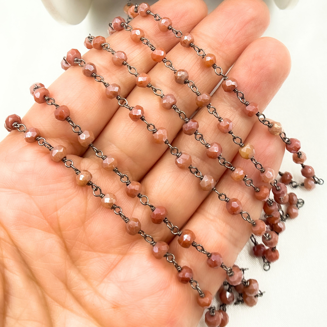 Coated Terracotta Quartz Wire Chain. CQU25