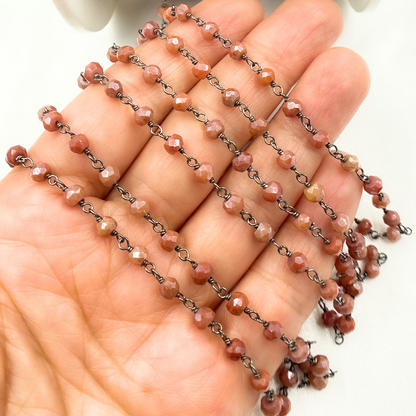 Coated Terracotta Quartz Wire Chain. CQU25