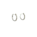 Load image into Gallery viewer, 14k Solid Gold Baguette Hoops. EHD57037W
