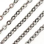 Load image into Gallery viewer, V66BR. Black Rhodium Sterling Silver Cable Chain
