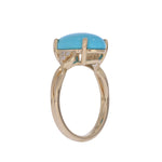 Load image into Gallery viewer, CR97467TQ15X11. 14k Solid Gold Turquoise and Diamond Fancy Ring