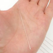  Gauge White Sterling Silver Flat 3 Inch Headpin
