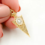 Load image into Gallery viewer, DP135. Diamond Silver Arrowhead Pendant with Polki Diamond
