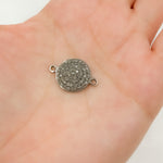 Load image into Gallery viewer, DC384. Diamond Sterling Silver Round Connector
