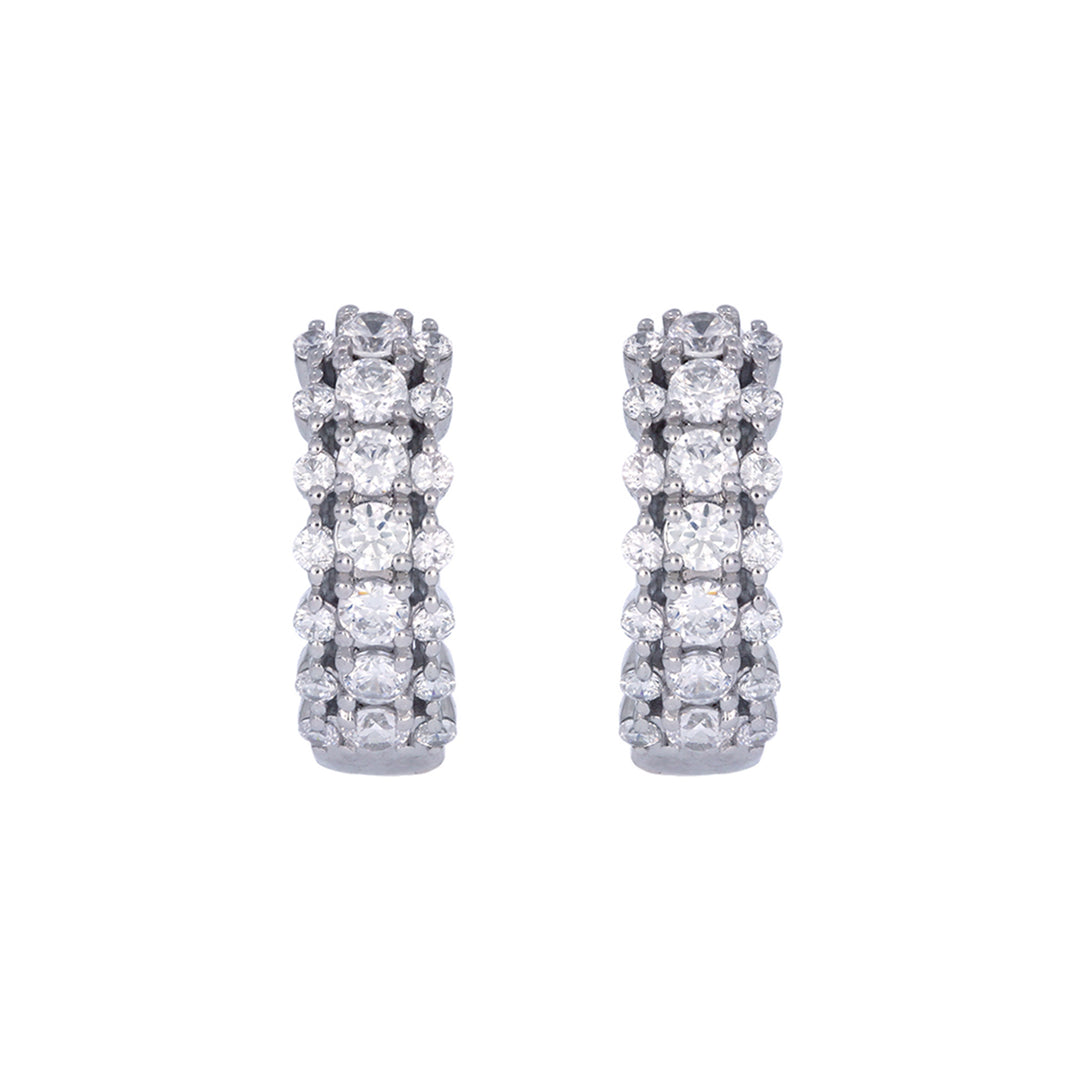 EHJ57409. 14K Solid Yellow Gold Diamond Hoop Earrings