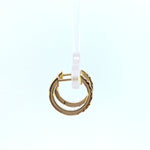 Load image into Gallery viewer, EHF57616. 14k Solid Yellow Gold Diamond Huggie Hoop Earrings