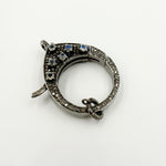 Load image into Gallery viewer, DC649. Diamond Sterling Silver Round Trigger Clasp with Gemstone
